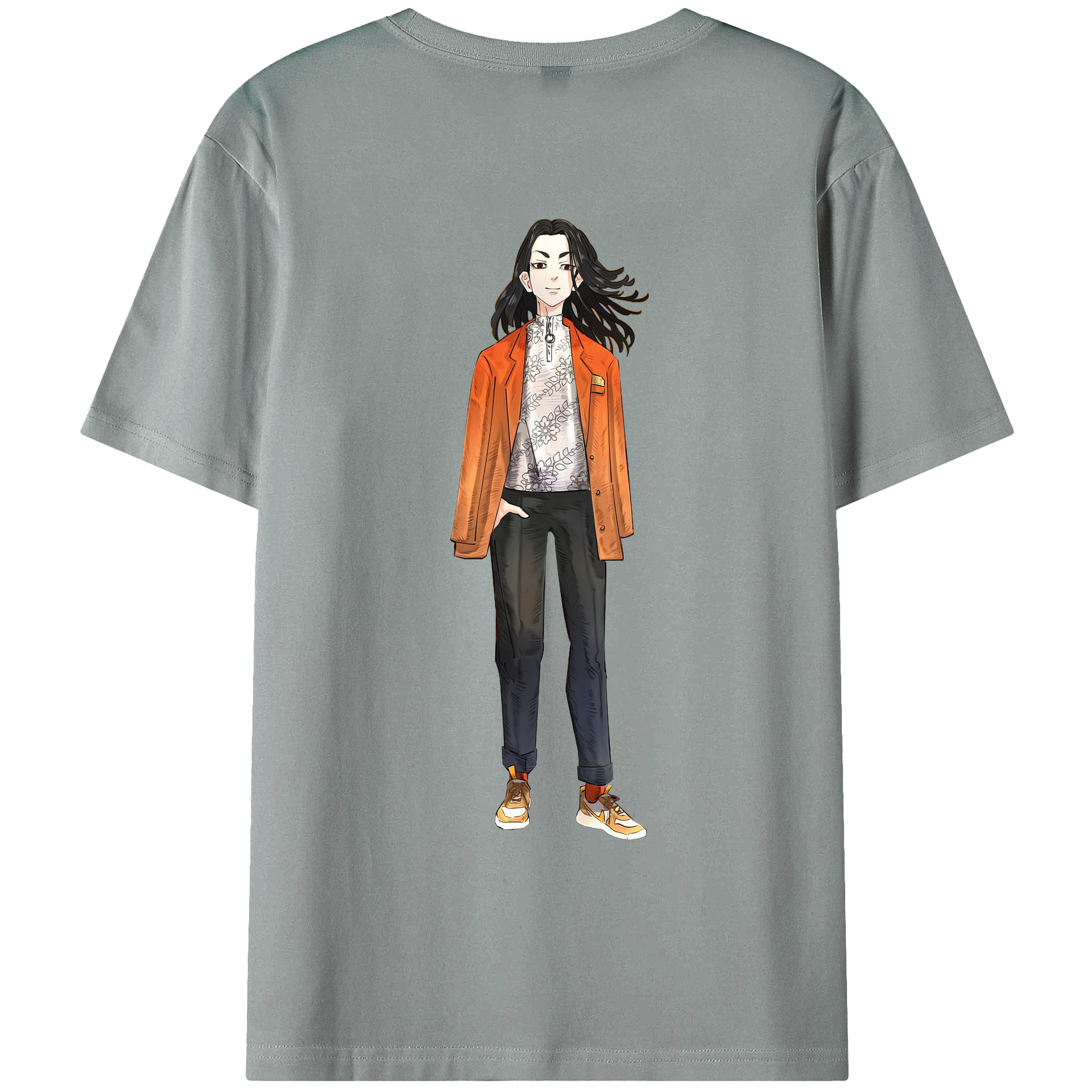 （画像用） 東京リベンジャーズ Tokyo Revengers 綿100％ メンズ半袖Tシャツ（バックプリント） 通気性